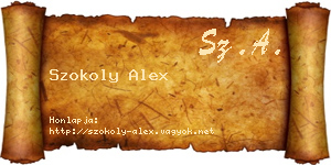 Szokoly Alex névjegykártya